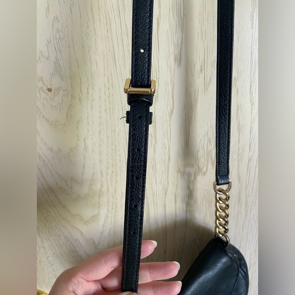MICHAEL KORS Bedford Black Pebbled Leather Flap Crossbody Bag Purse $178 - Picture 5 of 14